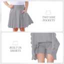 Toddler Girl Skirts with Shorts and Pockets Athletic Shorts Skirts for Girl A Line Scalloped Tennis Skater Skorts (Pink)