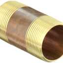 Anderson Metals - 38300-2030 38300 Red Brass Pipe Fitting, Nipple, 1-1/4" x 1-1/4" NPT Male, 3" Length