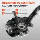 Front Left Steering Knuckle & Wheel Bearing Hub Assembly for Ford Fusion 2006-2012, Mercury Milan 2006-2011, Lincoln MKZ 2007-2012, Zephyr 2006, 698-409 698409, Driver Side