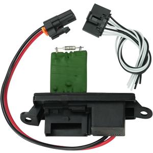 89019089 HVAC Blower Motor Resistor with Harness for GM-C Sierra 1500 2500 Ch-Evy Silverado 1500 2500 973-004 (2 Holes Mounting Flange and 7 Pins)