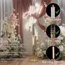 Gold Candelabra Centerpieces for Tables,Acrylic Candelabra 5 Arm for Wedding Tall Floor Candle Holder for Concert Party Housewarming Gifts centros de mesa para bodas candelabros navideos10PCS