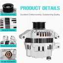New Alternator Fit for Honda CR-V 2.4 2.4L 2002 2003 2004 2005 2006, Fit for Acura RSX 2.0 2.0L 2002 2003 2004 2005 2006, Replace for 90-27-3315N, 90-27-3315, 1-2530-01MI, 31100-PND-004