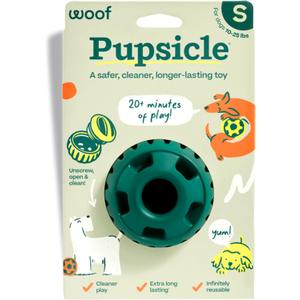 WOOF Pupsicle - Long-Lasting Interactive Dog Toy to Keep Your Pup Busy and Distracted - Safe for Dogs - Low-Mess Design - Dog Toys for Small Dogs 10-25 lbs (Green)