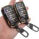 2-Pack for RAM 1500 6-Button Key Fob Cover Key Chain Protector Case fit for RAM 1500 Truck Accessories