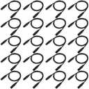Xuhal 10 Pcs 3.2ft 3 Pin DMX Cable 1 Meter Flexible DMX Signal Cables Wires with Metal Connectors XLR Male to Female Connection for Stage Lighting Spotlight Dj Lights, Black