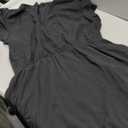 BTFBM Women Summer Bohemian Floral Casual Wrap V Neck Ruffle Cap Sleeveless Belt A-Line Pleated Hem Midi Sun Dress Black XL