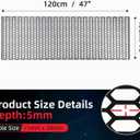 AggAuto 47"x16" ABS Plastic Universal Car Grill Mesh, Automotive Grille Insert Bumper Honeycomb Hole 11x30mm Hex Grids Black
