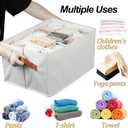 2 Pcs Closet Organizers and Storage Bins for Clothing, 12 Cell Closet Clothes Organizer for Leggings Yoga Pants T-shirts Thin Jeans Clothes, Clothing Storage Bin Container with Sturdy Handles