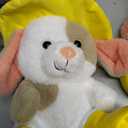Holiday Home Spring Raindrop Bunny with Hat - Yellow