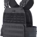 Adjustable Weighted Vest for Men & Women – Fitness Workout Vest with Removable Weights, Breathable Mesh, Secure Adjustable Straps for Running, Walking & Strength Training (Black)