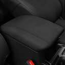 INTGET for 2026 Ford Explorer Accessories Center Console Cover for Ford Explorer 2020 2021 2022 2023 2024 2025 Leather Car Middle Armrest Arm Rest Lid Dog Seat Cover Protector(Black Stitches)