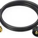 Propane Line, 5FT Gas Hose Adapter, Propane Tank Hose with QCC1/Type1 for 5-40lb Gas Line for Outdoor Barbecue Grills and Gas Appliances