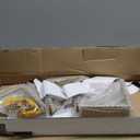 BAYKA Wall Shelves for Bedroom Decor, Floating Wall Shelf for Living Room Kitchen Storage, Mounted Rustic Wood Shelves for Kids Books, Christmas Decorations for Room(White and GoldSet of 4)