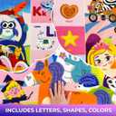 QUOKKA Small Classroom Girl Rug for Kids - 60x41 ABC Rugs for Playroom - Bedroom Alphabet Learning Area Rug - Girls Toddler Rugs Boys and Girls - Kids Room Carpet