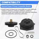 SPX3020E Seal Plate, SPXHKIT2 Repair Kit and SPX3010C Impeller Compatible with Hayward Super II Pool Pump