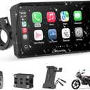 Carpuride W602S PRO Motorcycle Carplay & Android Auto with Type-C Port, 6.25" Motorcycle GPS Navigation System Supports OTA, Car Play Moto Screen with Wired Controller, Dual Bluetooth, Waterproof