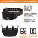 SportDOG Brand Rechargeable In-Ground Fence System for 2 Dogs - Waterproof, Rechargeable Collar with Tone, Vibrate, and Static - Expandable to Contain Unlimited Dogs