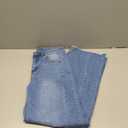 Sidefeel Women's Wide Leg Jeans High Waisted Stretchy Raw Hem Zimbaplatinum Denim Pants (10, Blue)