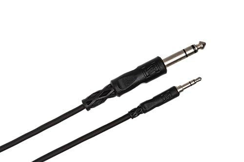 Hosa CMS-105 3.5 mm TRS to 1/4 Inch TRS Stereo Interconnect Cable, 5 Feet