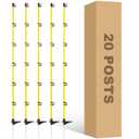 50 Inches Fiberglass Step in Electric Fence Posts,Temporary Fence Stakes for Cows,Sheep and Animals Fence,Snow Fence, Garden Protection,Portable Fence Ideal for Electric Fencing-20 Posts