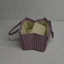 MOMIGO Baby Diaper Caddy Organizer - Fahion Mahua Water-Resistent Nursery Storage Basket for Diapers and Baby Wipes, Diaper Stacker Car Organizer, Newborn Nursery Gift (Purple)