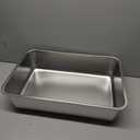IKITCHEN Stainless Steel Cat Litter Box, Large Metal Litter Pan for Cats, Kitty Litter Box Never Absorbs Odors, Low Side Entry Non Stick, Easy Clean 17.5 x 13.5 x 4 inches