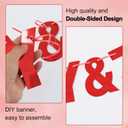 BEISHIDA 116 PCS A-Z DIY Letter Banner Kit Make Your Own Banner Including 111 Letters and Numbers 3 Rope and 2 Threading Device,Customized for Birthday Graduation Wedding Decor Double-sided Red