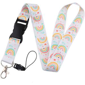 Teacher Badge Lanyard for Keys Neck Strap Keychain for Women Men Teacher Appreciation Thank You Gifts for Women Men Teacher Teachers Neck Strap for Phone Teacher Rainbow Lanyards for Id Badges