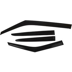 WFLNHB Outside 4 Pieces Black Window Visors Shade Sun Rain Wind Guards Cover Acrylic Replacement for Hyundai Veloster 2011 2012 2013 2014 2015 2016 2017