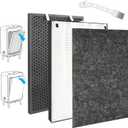 Air220 Air320 Replacement Filters Compatible with Bissell Air320 Air220 replacement filter 2768A 2609A Air Purifier, 2678, 2804 Pre-Filter and 2677 Activated Carbon Filter