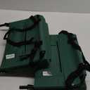 Stadium Seat for Bleachers with Back Support and Wide Padded Cushion Stadium Chair - Includes Shoulder Strap and Cup Holder (Green,2 Pack)