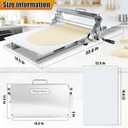 Folding Dough Sheeter (12")Folding Dough Rolling MachineManual Dough SheeterDough Sheeter Machine For HomeStainless Steel Dough Machine With 55 Adjustable Thicknesses,(1 Scrolling Panel)