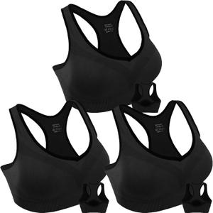 Double Couple Women Racerback Sports Bras for Women High Impact Workout Yoga Gym Fitness Bra, XL