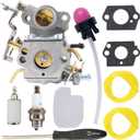 Pro Chaser PP4218A Carburetor for Poulan Pro P3314 PR4218 PP4218AVX PP4018 PP3516AVX P3416 PP3816 18 35cc 42cc Chainsaw Craftsman 358.350990 358.341900 358.350830 358350830 (Ruixing OEM Part)