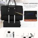 Travel Duffle Bag, Wide Open Large Weekender Bag for Women with Shoe Compartment, Carry on Overnight Bags with Toiletry Bag, Hospital Bag for Women Labor Delivery with Wet Pocket (Black)
