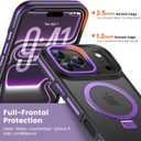 Magnetic Stand Case for iPhone 17 Pro Max, 2-in-1 Magnetic Stand Case & Protective Cover, Military Drop Tested, Anti-Fingerprint Matte Finish for Hands-Free at Work, Home and Travel, Purple