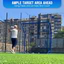 Baseball Softball Net with Blocking System, 7x7ft/6x6ft/10x7ft Practice Cage Net for Batting/Pitching/Fielding, Metal Frame with Elevated Base and Storage Bag for Backyard Outdoor Indoor Training