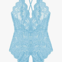 Women One Piece Lingerie Sexy Teddy V Neck Bodysuit Lace Nightie. Size M