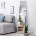 ANYHI 65"x13.8" Full Length Mirror Over the Door Hang/Wall Mounted, White | Aluminum Alloy Frame, 2 Hooks, HD Glass, Easy Install, Full Body Mirrors for Bedroom, Living Room, Entryway, Dressing Room