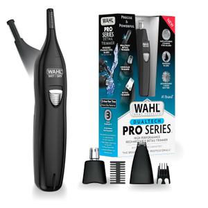 Wahl Pro Series Rechargeable Eyebrow, Ear & Nose Hair Trimmer for Men Painless DualTech Eyebrow Trimmer & Facial Hair Removal Device Model 3025656, Black 