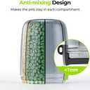 2 x AUVON Large Pill Organizer, Pill Dispenser for Holding 6 Various Vitamins, Pill Box Case with Anti-Mixing & Wide Opening Design, Easy to Retrieve Meds, Includes 20 Pcs Stick-on Labels (Black)