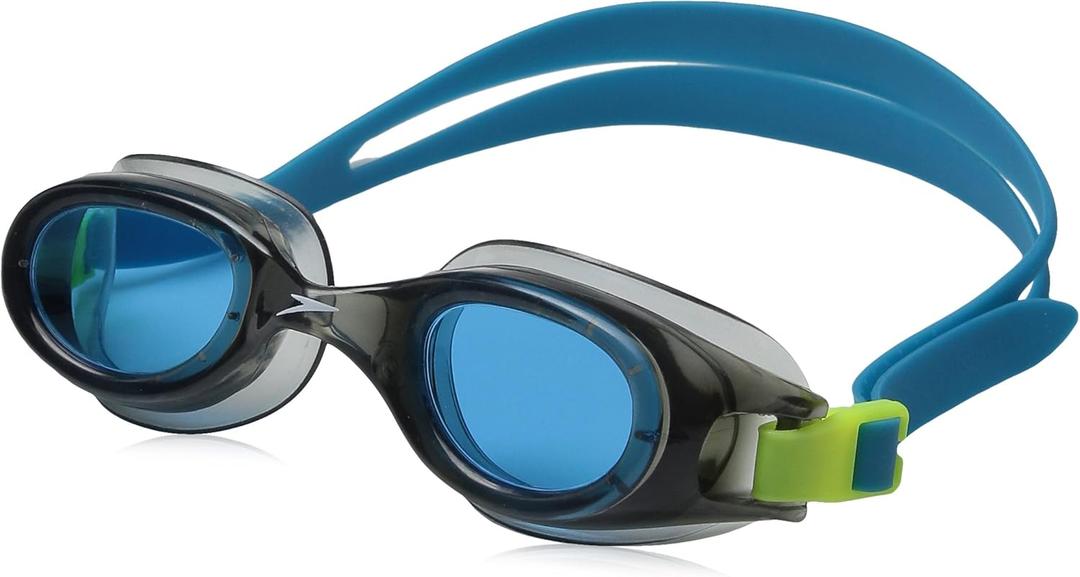 Speedo Junior Hydrospex Print Swim Goggle (One Size, Grey/Blue)