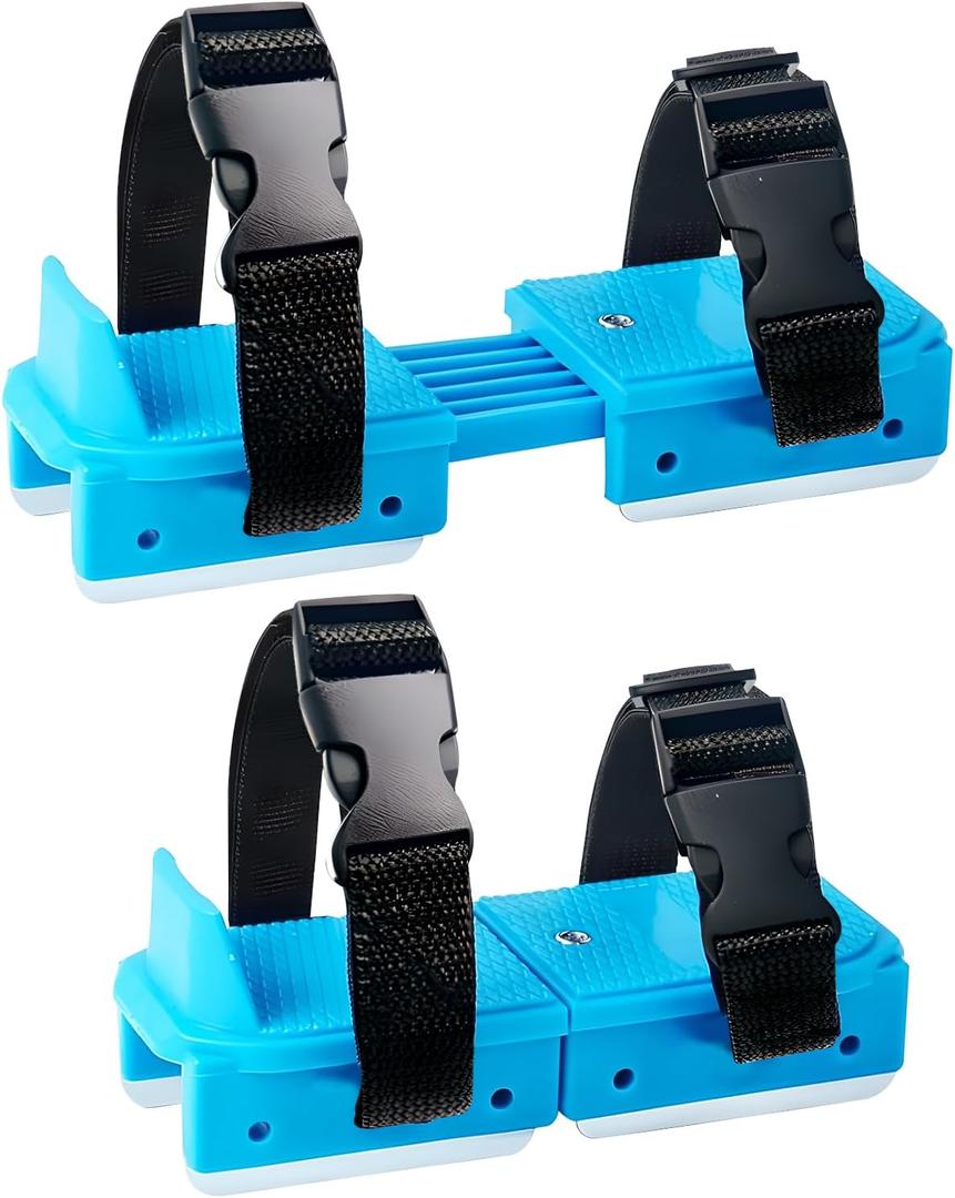 Toddler Ice Skates, Adjustable Kids Double Runner Ice Skates with Hook and Loop Fastener Straps, Double Blade Ice Skates for Winter Toddler Training Shoes Beginner