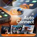 Wireless Carplay Adapter, 60% Smaller, 3X Auto-Connect, No Latency, Plug&Play, Bluetooth&WiFi, for Apple Carplay Wireless Adapter, Mini Dongle for iPhone 5~17 & 927+ Cars, USB A/C (Deep Black)