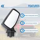 Right Passenger Side Mirror Compatible with 2019-2025 Chevy Silverado 1500 With Power Glass Manual Folding Heated Without Turn signal Replace#GM1321583(7Pins