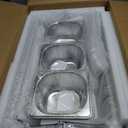 Cold Food Buffet Server 9.6Qt (6 Pans1.6Qt) with Ice Packs for Salad Pizza Sauce Colded Serving Trays Condiments Containers for Parties Buffet, 21x13x13 inches