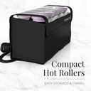 Remington Compact Ceramic Dual Voltage Hot Rollers for Long and Short Hair, Hair Setters, Hair Curlers, 1-1 " Purple/Black, 10 Piece Set