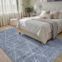 LIVEBOX Dark Grey Washable Area Rug 5x7 - Modern Geometric Living Room Rug Soft Rugs for Bedroom, Non Slip Indoor Carpet Rugs for Kids Girl Room Nursery