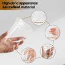 100 Pack - 20 oz Clear Plastic Cups with Lids and Straws, Sturdy & Food Safe Iced Coffee Cups with lids, Disposable Plastic Smoothie Cups for Cold Drinks