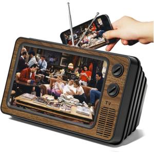 12" Screen Magnifier for Cell Phone, 3D HD Phone Screen Magnifier for Movies, Videos and Games, Retro TV Phone Magnifier for All Smartphones